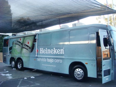 Heineken created the bus in an effort to gain more exposure for its Extra Cold technology.