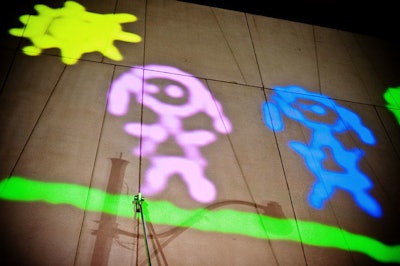 Graffiti artists and members of the public could paint Ryerson's school of management with lasers as part of the Graffiti Research Lab's 'PWN the Wall.'