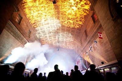 Heather Nicol's 'Imminent Departure' transformed Union Station with a sound and light installation meant to evoke the romance and heartbreak of travel stories brought about by unforeseen crises.