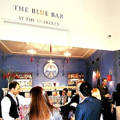 The Savoy Group's Blue Bar was recreated for event-goers to enjoy a drink. (Photo courtesy of Tentation)