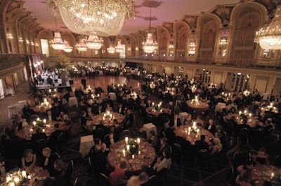 Some 650 guests sat for dinner in the Hilton's grand ballroom.