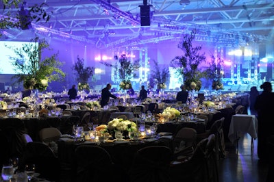 More than 1,800 guests filled the dining area, which included a large stage with two runways.