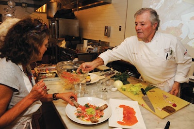 Jacques Pépin, one of the deans of the French Culinary Institute, taught at New York magazine's Culinary Experience.