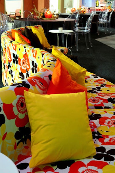 Nuage Designs provided the colorful sofas throughout the park area.