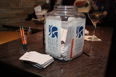 Guests entered a raffle to win prizes such as a $51 gift card to River North restaurant Hub 51.