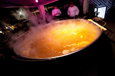Jose Andres's paella pan serves up to 500 guests.