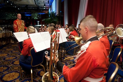 A military band and David Wright's the Wright Touch provided music throughout the evening.