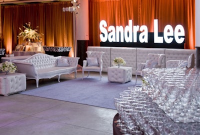 As the official kickoff to the four-day festival, Thursday-night's Chelsea Market After Dark involved Food Network stars Sandra Lee and Guy Fieri. Event designer John Ierardi of Event Energizers created three lounges inside the market, including one for Lee.