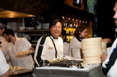 On Sunday afternoon, Ming Tsai hosted the Delta Airlines-sponsored Dim Sum & Disco brunch at China Grill. In a budget-minded move, the production team planned to reuse the 144 bamboo steamers bought for this event at a similar event during the ninth South Beach Wine & Food Festival.