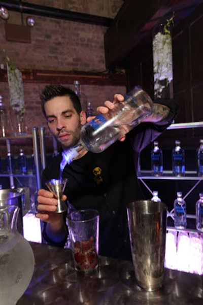 Local mixologist Daniel de Oliveira created vodka cocktails with ingredients such as basil and muddled grapes.