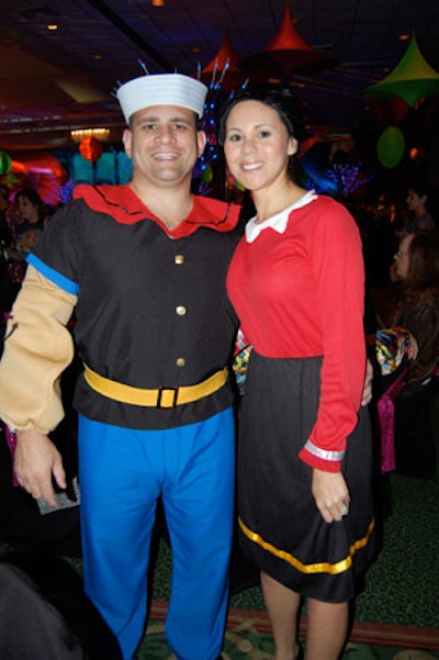 All guests dressed in costumes.