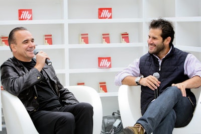 In addition to interviews with chefs like Jean-Georges Vongericten (left), Illycaffé's Push Button House provided tastings of its espresso on Friday, Saturday, and Sunday.