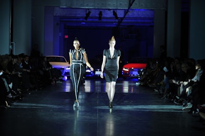 Models walked a 140-foot runway in the underground garage at the Audi Downtown Toronto dealership.