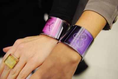 Guests received paper wristbands designed to look like Rado timepieces, which included seating assignments for the runway show.