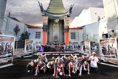 When Zombieland premiered at Grauman's Chinese Theatre on September 23, 15/40 Productions produced a red carpet area filled with zombies.