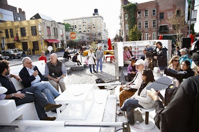 I was mesmerized by the Illy Push Button House, which converted from a railroad container into an apartment, where Alain Ducasse (pictured) and David Bouley spoke.