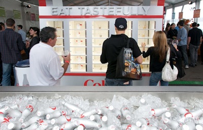 Diet Coke's nifty and chic station at the Grand Tasting presented health tips and offered automat lunches served up by Taste Caterers.