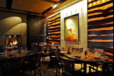The 40-seat Franklin Room is home to the restaurant's third fireplace.