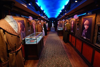 The Portrait Gallery in the first car housed costume replicas and portraits of each of the movie's characters.