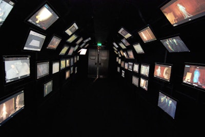 The Tunnel Technology space had 56 HP computer screens showing behind-the-scenes video of how the information capture on the sound stage was converted into the images seen in the film.