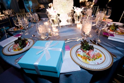 Tiffany & Company, the gala's exclusive sponsor, left gifts at guests' place settings.
