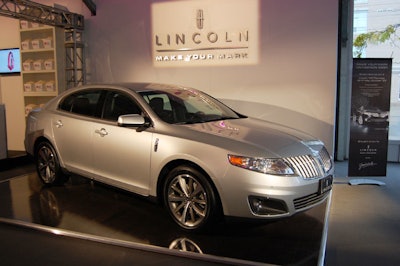 The new Lincoln MKT is on display inside the tent.