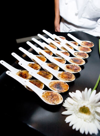 After the Black Grouse tasting, Urban Source Catering provided a selection of desserts, including crème brûlée.