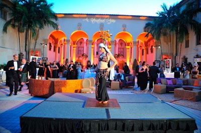 Dancer ZiZi Zabaneh coordinated the belly dance performances during the cocktail reception.