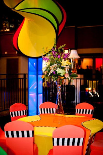 Color motion picture technology Technicolor inspired the decor for the event.
