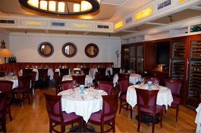 Kellari's private 50-seat Wine Room is equipped with a 60-inch flat-screen TV.