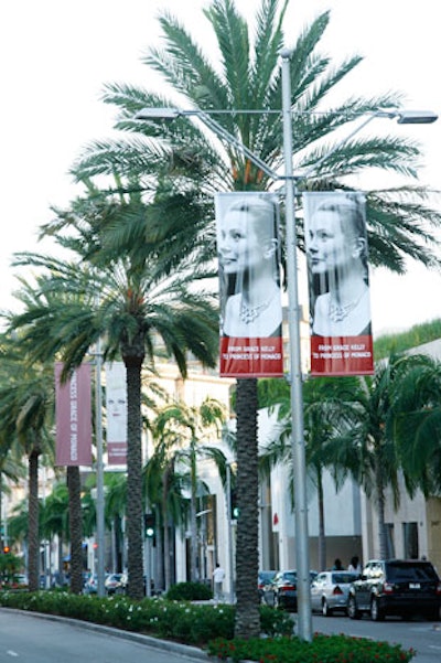 Banners in Beverly Hills showed the award recipients.