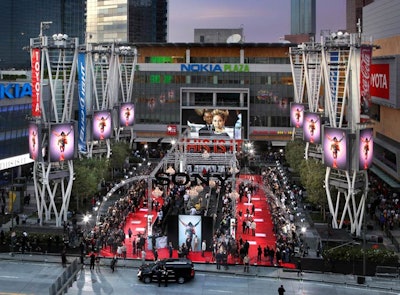 The premiere for Michael Jackson's This Is It took over L.A. Live, including a sprawling arrivals area on the Nokia Plaza.