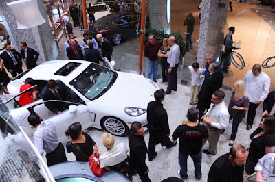 The Porsche launch took place in the Porsche showroom at luxury car dealership the Collection in Coral Gables.