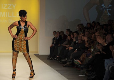 Singer Jully Black modeled a dress designed by Izzy Camilleri.