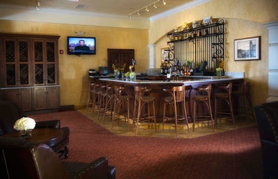 A separate bar and lounge area on the second floor can also be used for private events or as pre-event space in conjunction with one of the dining rooms.