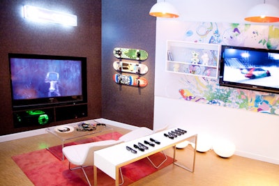 Each of the five vignettes showcased how certain demographics could use the new operating system's features for activities like gaming (pictured), playing music, or working out of the office.