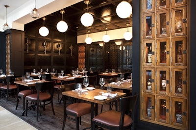 The gastropub's interior design is modern with traditional accents.