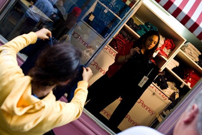 Though customers weren 't allowed inside the truck, salespeople were on hand to pull items for them.