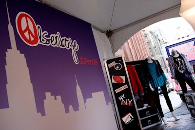 Mary Kate and Ashley Olsen stood in front of a step and repeat for branded photos as well as an appearance on Good Morning America on Monday to talk about the line.