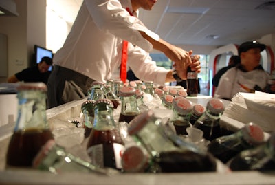 Servers had deep reservoirs of Diet Coke on hand, all chilled at the brand's signature temperature.
