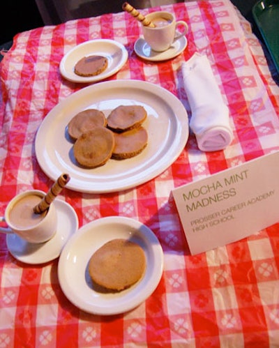 The team of culinary students from Prosser Career Academy High School developed a recipe for 'Mocha Mint Madness ' cookies.