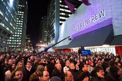 Hundreds of people gathered on Bloor Street Thursday for Holt Renfrew's fifth annual Holiday Window Unveiling.