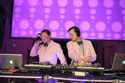 New York-based DJs Andrew Andrew spun tunes at the party.