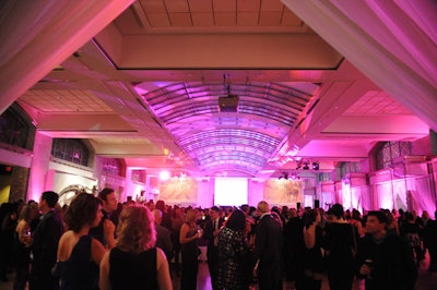 Westbury National Show Systems filled the venue with pink lighting.