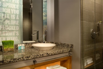 All guest rooms include slate bathrooms.