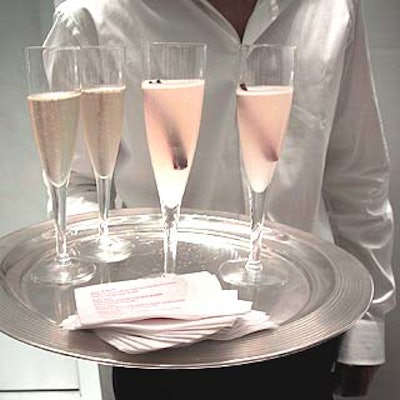 Tentation's drinks included champagne cocktails made with cinnamon sticks and almond liqueur.