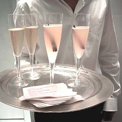 Tentation's drinks included champagne cocktails made with cinnamon sticks and almond liqueur.
