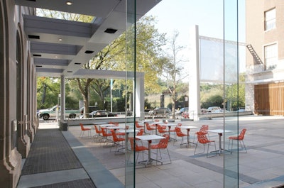 El Museo's renovation redesigned the 4,500-square-foot courtyard, which is adjacent to the café and can be combined with the museum's lobby for large events.