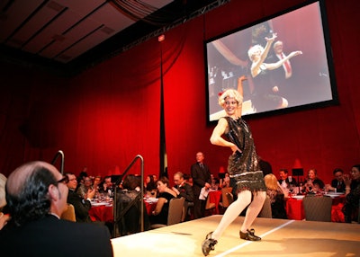 Tap dancers dressed as flappers performed at this year's gala, which adopted a Swanky Speakeasy theme.