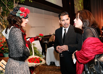 Guests could purchase flowers during the cocktail reception.